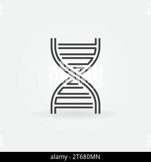 DNA vector concept logotype or icon in thin line style Stock Vector
