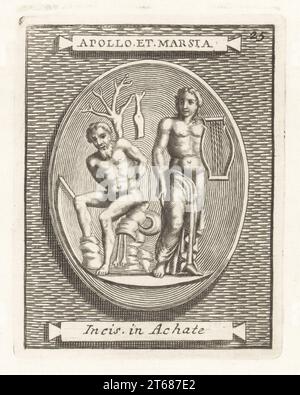 Flayed Roman Statue of the satyr Marsyas tied to a tree and flayed alive after a ...