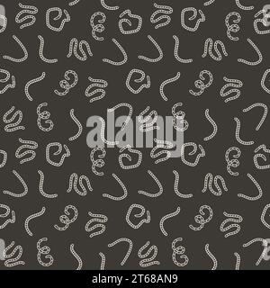Segmented Worms and Tapeworms vector concept Seamless pattern or background Stock Vector
