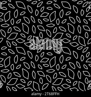 Trematodes Helminths vector concept dark Seamless Pattern in line style Stock Vector