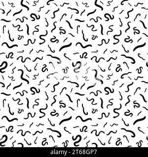 Seamless pattern with Helminths and Roundworms - vector concept background Stock Vector