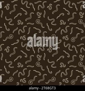 Nemathelminthes Roundworms vector concept outline Seamless Pattern or background Stock Vector