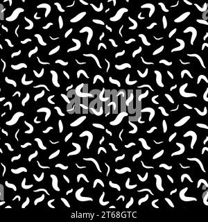Seamless pattern with Helminths - vector concept modern dark background Stock Vector