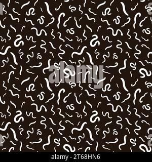 Intestinal Roundworms vector Helminths concept Seamless pattern or background Stock Vector