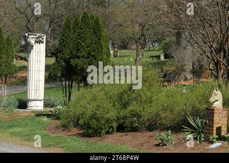 Sculptures in the Old City Cemetery, Lynchburg, VA, USA. Stock Photo