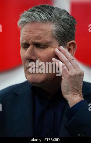 Labour leader Sir Keir Starmer during a visit to regional newspaper The Express and Star in the West Midlands for a Q&A panel session with local residents and sixth form students. Picture date: Thursday November 9, 2023. Stock Photo