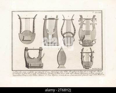Lyre Rome Interior of the Villa Madama in Rome, 1750-1752 Stock Photo - Alamy