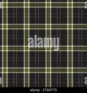 Blue check fabric texture vector textile print design with a seamless plaid pattern Stock Vector