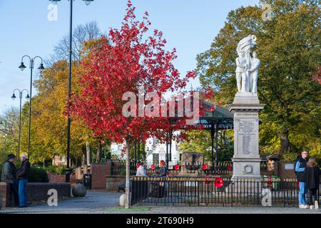 Cannock War Memorial in Market Place in the Town Centre Stock Photo