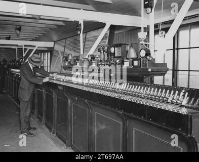 New electric signal box at Kings Cross station. [automated translation] Stock Photo