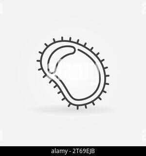 Bacteria vector microbiology concept icon or design element in outline style Stock Vector