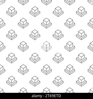AR Cube vector concept seamless pattern or background Stock Vector