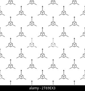 Augmented Reality or AR vector seamless pattern or background Stock Vector