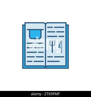 Cooking Book vector concept blue icon or design element Stock Vector