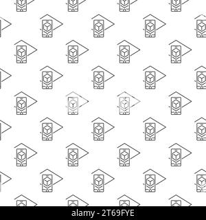 Augmented Reality vector concept seamless pattern or background Stock Vector
