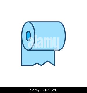 Toilet Paper vector concept colored icon or logo element Stock Vector