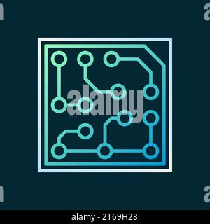 Circuit board, technology outline icon vector. For your web site design ...