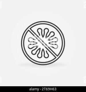 microbe line icon, outline symbol, vector illustration, concept sign ...