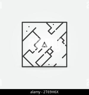 Game Map linear vector concept icon or logo element Stock Vector