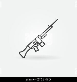 Machine gun icon. Simple style no war poster background symbol. Machine ...