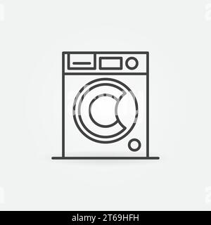 Washing Machine outline vector concept icon or design element Stock Vector