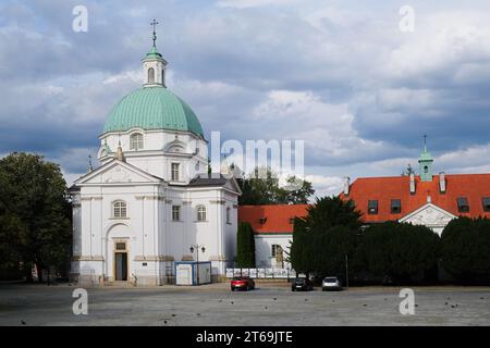 St. Kazimierz Church, Roman Catholic church in Warsaw's New Town at Rynek Nowego Miasta 2 (New Town Market Place), Poland Stock Photo