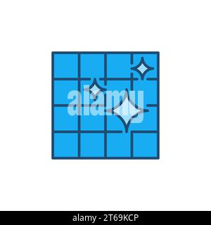 Clean Tiles linear vector concept colored icon or design element Stock Vector