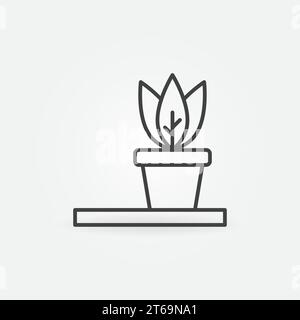 House Plant vector thin line concept icon or design element Stock Vector