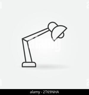 Table Lamp outline vector concept icon or design element Stock Vector