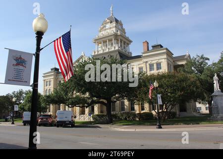 Belton, TX - June 7, 2023: Historic Bell County Courthouse Located in Downtown Belton Texas Stock Photo