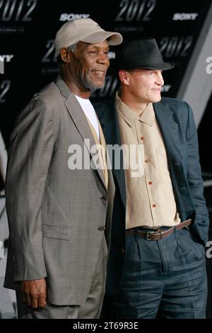 Woody Harrelson and Danny Glover at the Premiere of Columbia Pictures '2012'.  Arrivals held at the Regal Cinemas LA Live in Los Angeles, CA, November 3, 2009. Photo Credit: Joseph Martinez / Picturelux Stock Photo