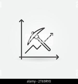 Data Mining and Analysis vector thin line concept icon or design element Stock Vector