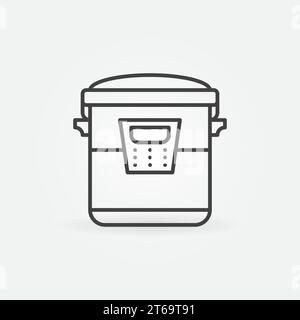 Multicooker vector concept icon or sign in outline style Stock Vector