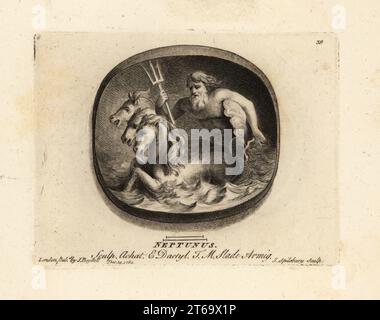 Neptune, Roman god of the sea, holding a trident Stock Photo - Alamy