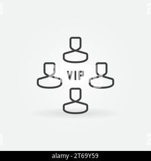 VIP vector concept linear icon or symbol Stock Vector