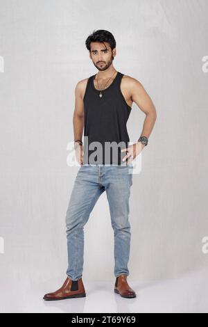 Young handsome Indian man Stock Photo