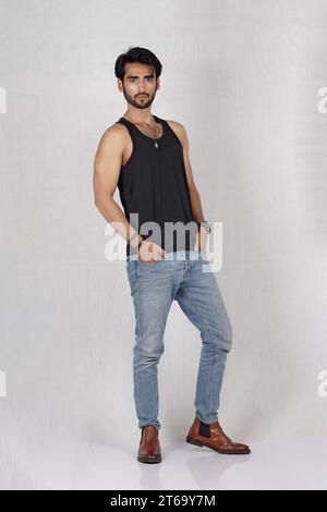 Young handsome Indian man Stock Photo