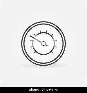 Manometr vector concept icon or symbol in thin line style Stock Vector