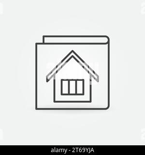 House Documents vector concept icon or sign in outline style Stock Vector