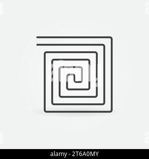 Radiant Floor Heating vector concept linear icon or symbol Stock Vector