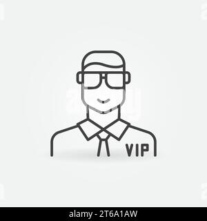 VIP Man vector very important person outline icon or symbol Stock Vector