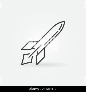 Missile outline icon. Vector War concept linear symbol Stock Vector