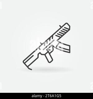 Shotgun vector concept icon or symbol in thin line style Stock Vector