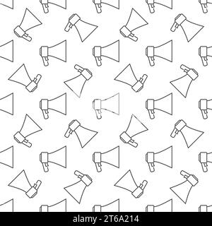 Electric Megaphone vector minimal geometric seamless pattern or background Stock Vector