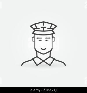 Taxi Driver vector concept outline icon or design element Stock Vector