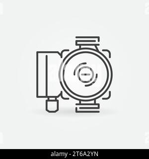 Circulator pump vector concept icon or symbol in thin line style Stock Vector