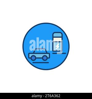 Charging station for electric car round icon Stock Vector Image & Art ...