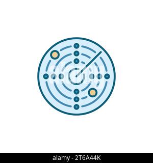 Vector Radar concept circular creative icon or logo element Stock Vector
