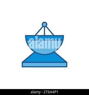 Parabolic Satellite Antenna vector concept colored icon or symbol Stock Vector