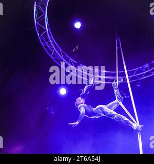 London, UK. 09th Nov, 2023. Lj Marles with his tension strap artistry. Olivier Award winning cabaret La Clique returns to the West End at Underbelly's Spiegeltent in Leicester Square until January 6th, 2024. Credit: Imageplotter/Alamy Live News Stock Photo